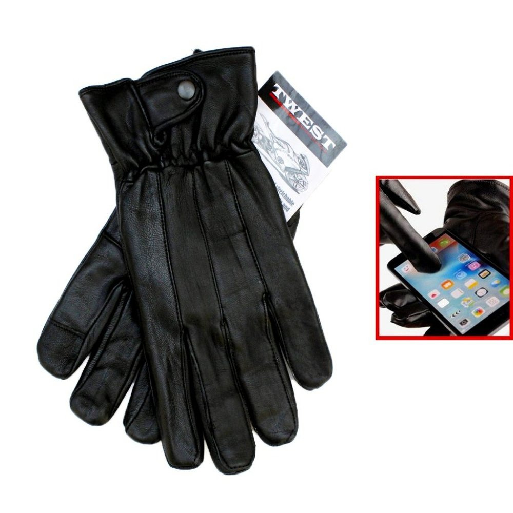Touch Screen Genuine Sheep Skin Leather Gloves